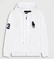Zippered white with black label detail