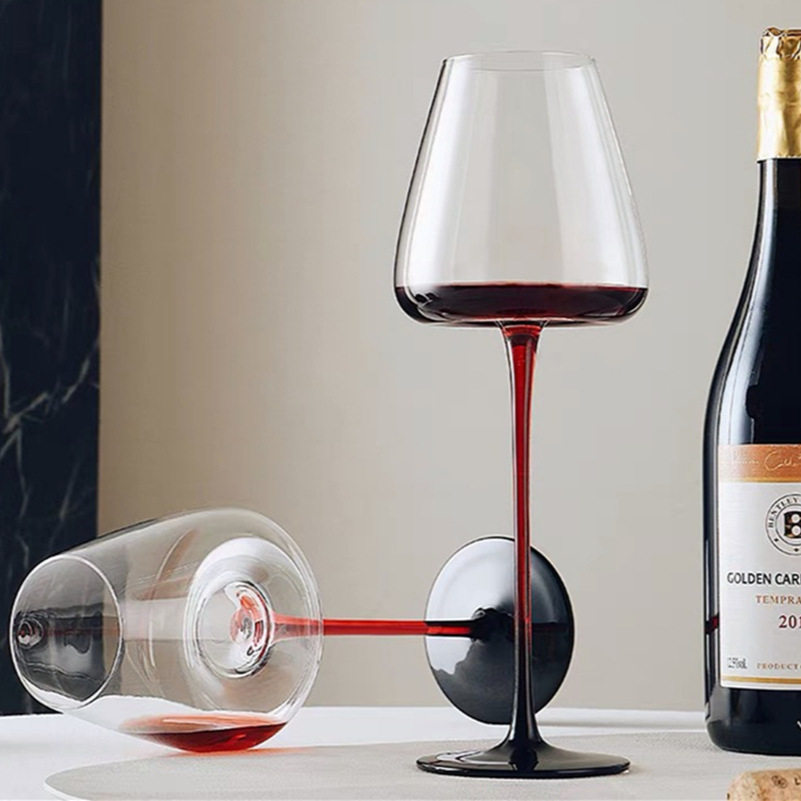 Black tie Burgundy wine glass decanter suit European luxury wine large glass goblet wine set