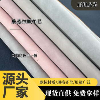 Manufacturer Wholesale Skin-Sensitive Sheepskin Imitation Cotton Velvet Low Leather Material Stain-Resistant Shoe Material Luggage Furniture Leather