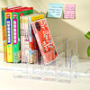 Student Transparent Bookend Acrylic Book Clip Desktop Bookshelf Desktop Fixed Book Storage Artifact Transparent Storage Rack