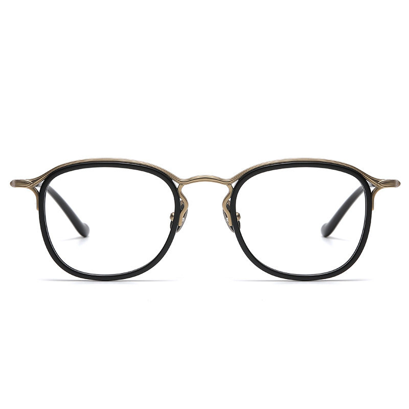 Shenzhen glasses Matsuda with M3118 retro pure titanium plate ring round frame can be equipped with anti-blue light glasses flat lens