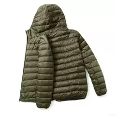 Light Feather Cotton-padded Jacket Men's Short 2023 Winter Light plus size Vertical Collar Hooded Men's Coat