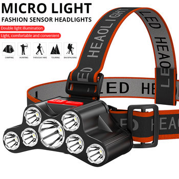 Cross-border headlight outdoor multifunctional head-mounted flashlight USB rechargeable fishing long-range led bright headlight wholesale