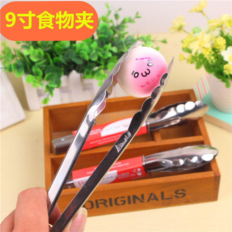 9 inch stainless steel bread clip silicone food clip baking barbecue kitchen DIY tools