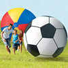 Cross-Border Thickened Large Pvc Inflatable Beach Ball for Team Building Activities, Water Play Rainbow Ball, Outdoor Sports Ball Toy