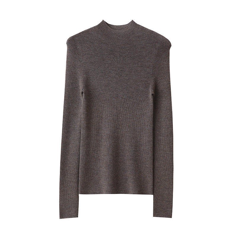 美丽诺羊毛！德国无缝扬子纱打底针织衫秋季半高领修身内搭上衣女