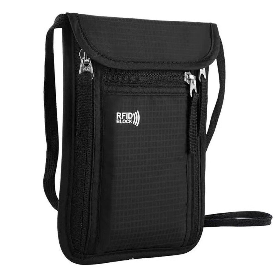 Document Bag, Multifunctional Rfid Passport Bag, Anti-Theft Document Bag, Overseas Air Ticket Card Bag, Wallet