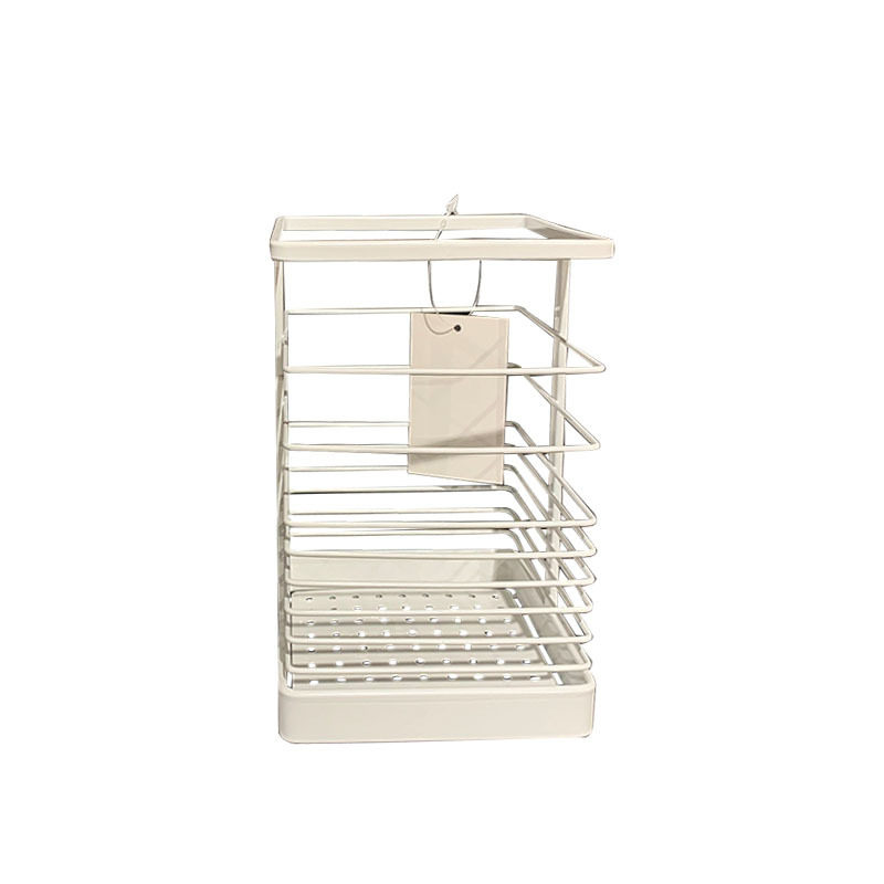Japanese-Style Minimalist Iron Spray-Painted Chopstick Holder Kitchen Utensil Storage Rack No-Drill Chopstick Cage