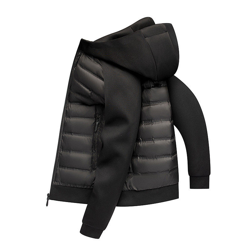 2025 Main Promotion Popular Lightweight down Jacket with Good Data Splicing Hooded Winter Men's Coat 1013