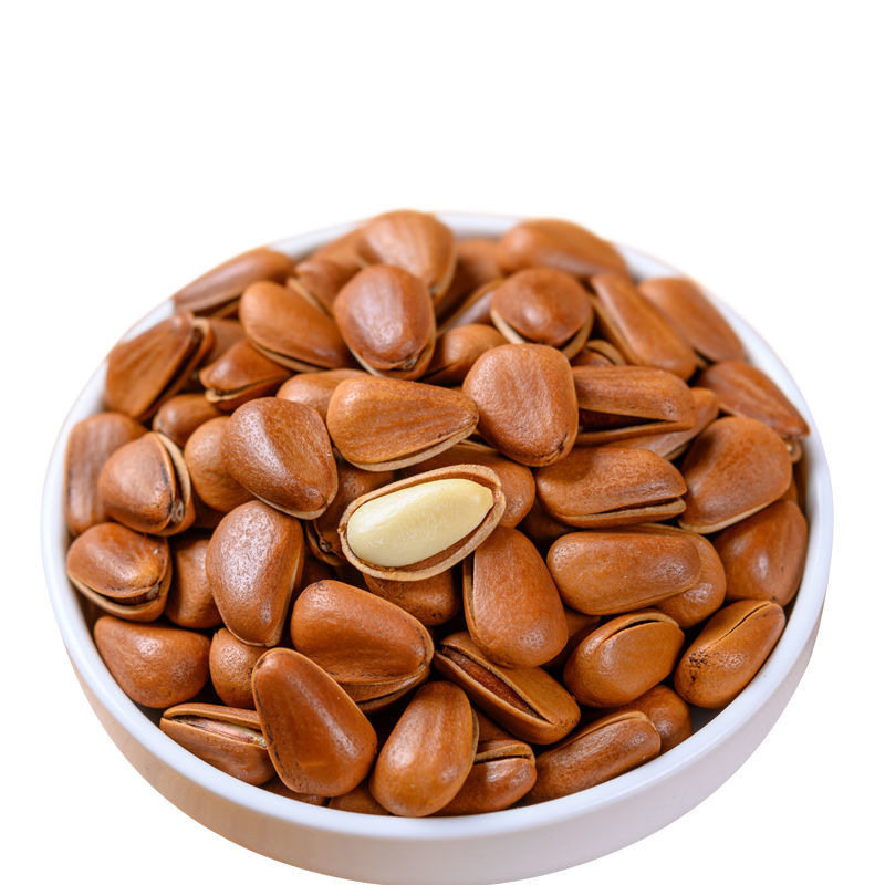 Wholesale of Whole Boxes of Northeastern Large Pine Nuts with Open Shells, Extra Large Kernels, Bulk Nuts, Snacks