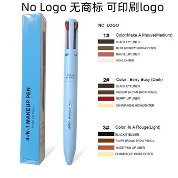 Four-In-One Makeup Pen 4-in-1 Makeup Pen Four-Color Lip Liner Highlighter Eyeliner Eyebrow Pencil 4In1Makeuppen Unbranded