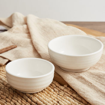 Hotel restaurant noodle bowl porridge bowl horizontal bowl restaurant Japanese bowl Korean bowl Sugar Bowl commercial pure white ceramic bowl