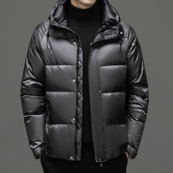 Goose down jacket men's new hooded casual short down jacket fashion Joker jacket coat a generation of hair