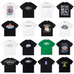 Cross-Border Trendy Brand Corteiz Alcatraz Series Printed Short-Sleeved Men's and Women's T-Shirts Casual Loose Export One Piece Wholesale