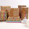 Cross-border specially for roll kraft paper colorful bronzing polka dot stripes love Valentine's Day birthday DIY gift packaging