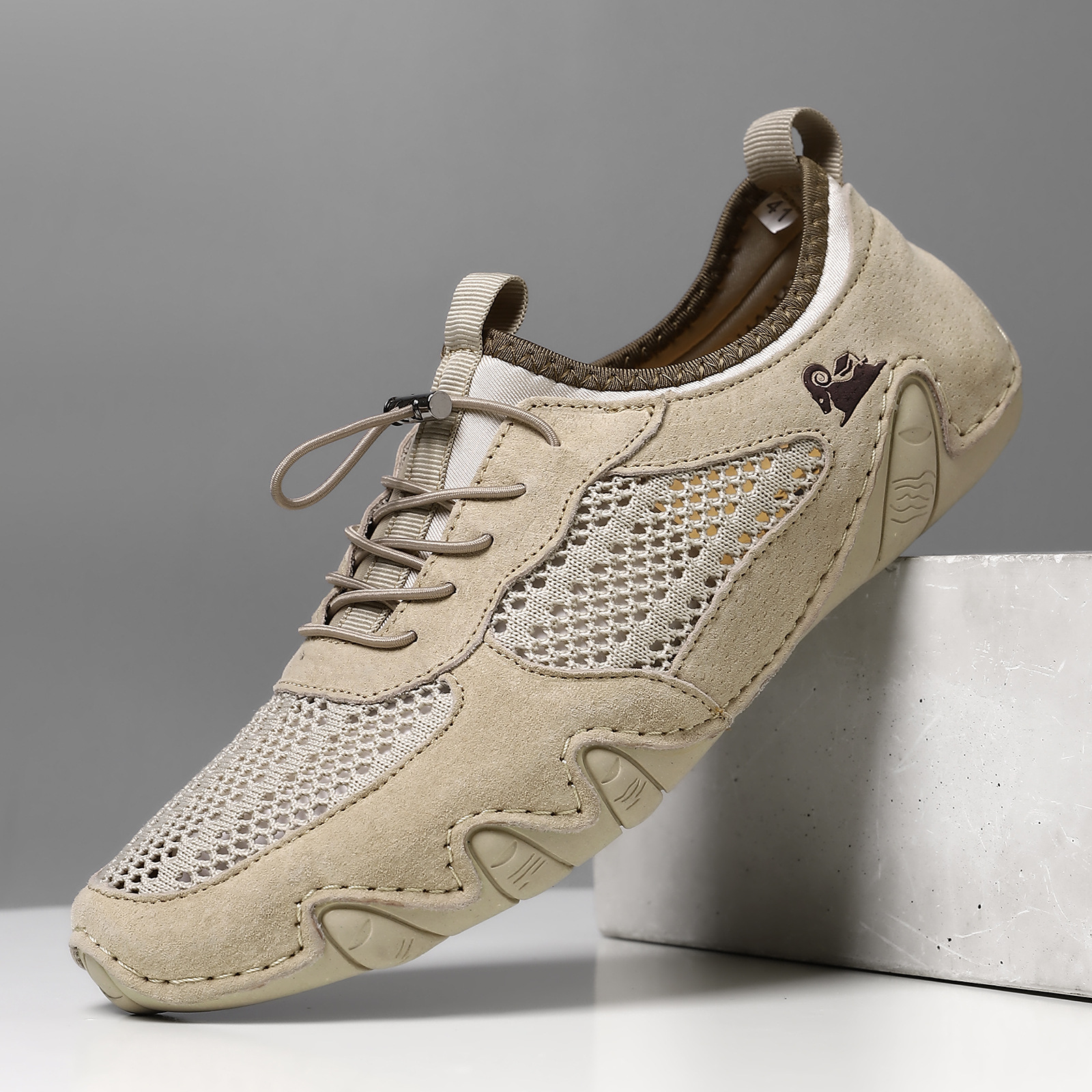 Giày Thể Thao Nam Chất Liệu Da Bò Big Size Ngoại Cỡ Hàng Mùa Hè