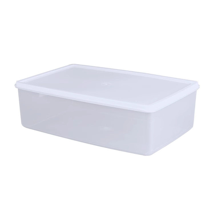 Huilexin Fresh-keeping Box Plastic Box Commercial Food Grade Rectangular Refrigerator Storage Sealed Large Capacity Ice Powder Box