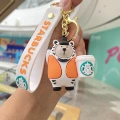 Starbucks keychain-white hand rope