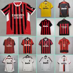 Cross-Border Foreign Trade Classic Retro Jersey Ac Milan Short-Sleeved Jersey No. 22 Kaká, Ronaldo, and Maldini