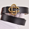 Circular antique leather copper buckle + black
