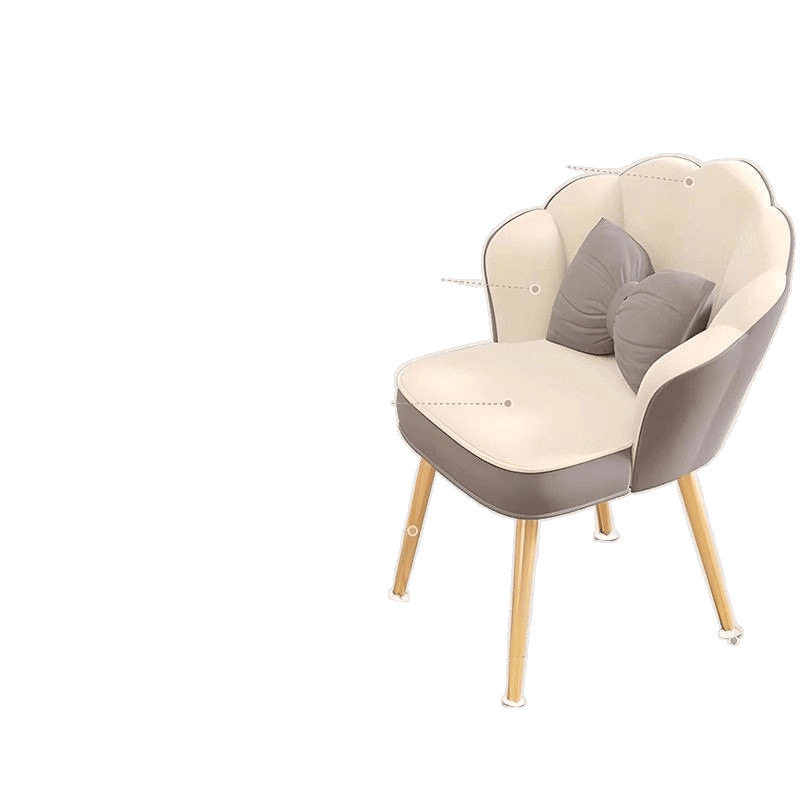 Dining Chair Simple Internet Celebrity Petal Makeup Chair Girls Bedroom Dressing Stool Simple Modern Backrest Manicure Chair Wholesale
