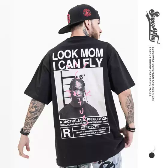 Fg Men's Wear | 2021 Spring and Summer New European and American Trendy Brand Documentary Same Style Limited Round Neck Loose Short-Sleeved T-Shirt for Men and Women