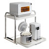 Double-layer Kitchen Microwave Oven Storage Rack Kitchen Countertop Multi-functional Pull-out Rice Cooker Oven Storage Rack
