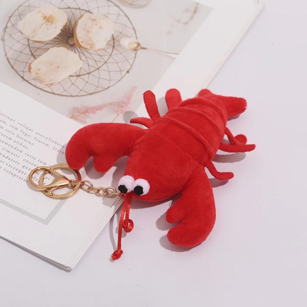 Crayfish doll headband online celebrity cartoon lobster hair accessories wholesale plush doll keychain selling cute funny headband