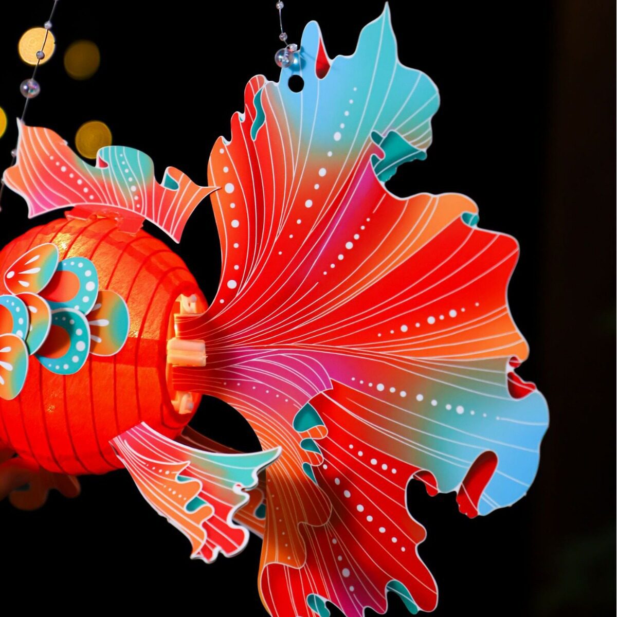 Mid-Autumn Festival Lantern Koi Fish Lantern Family Handmade DIY Material Package Han Dynasty Atmosphere Photo Props Satchel Lantern