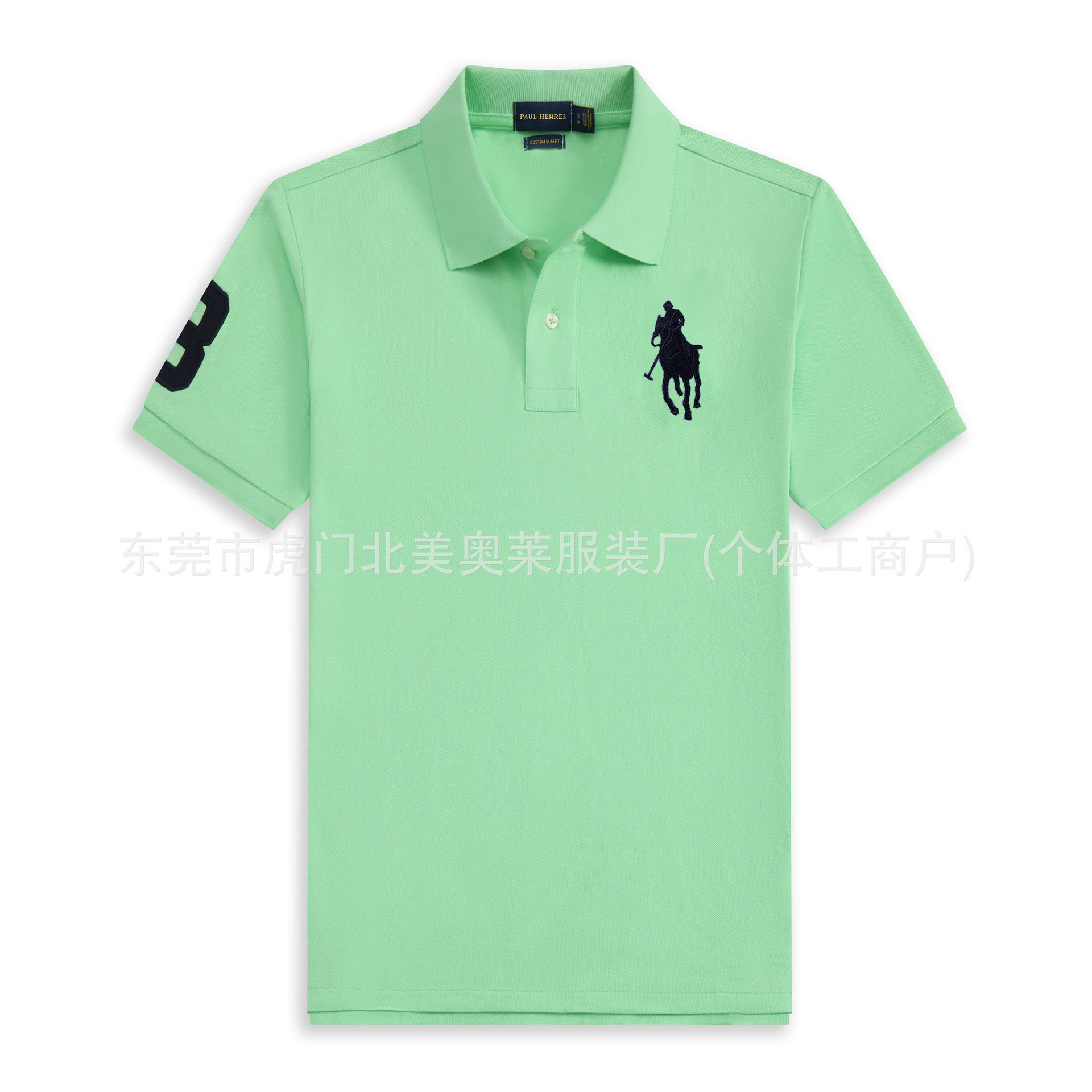 高品质版RL保罗大马标男士短袖polo衫纯棉翻领t恤男休闲马球衫