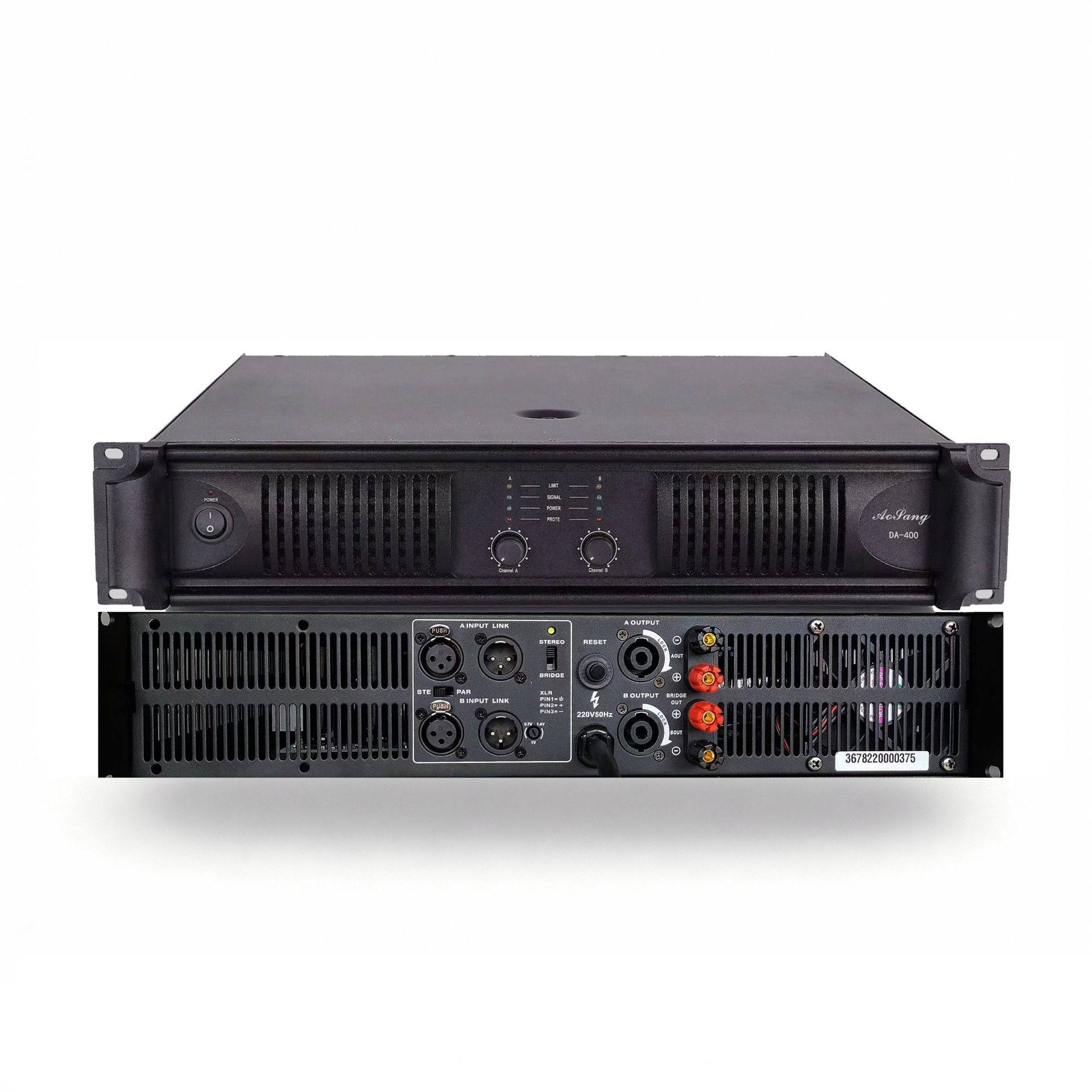 Cross-Border Professional Engineering-Grade Power Amplifier High-Power Non-Distortion Dual-Channel Stage Conference Broadcast Post-Stage Amplifier