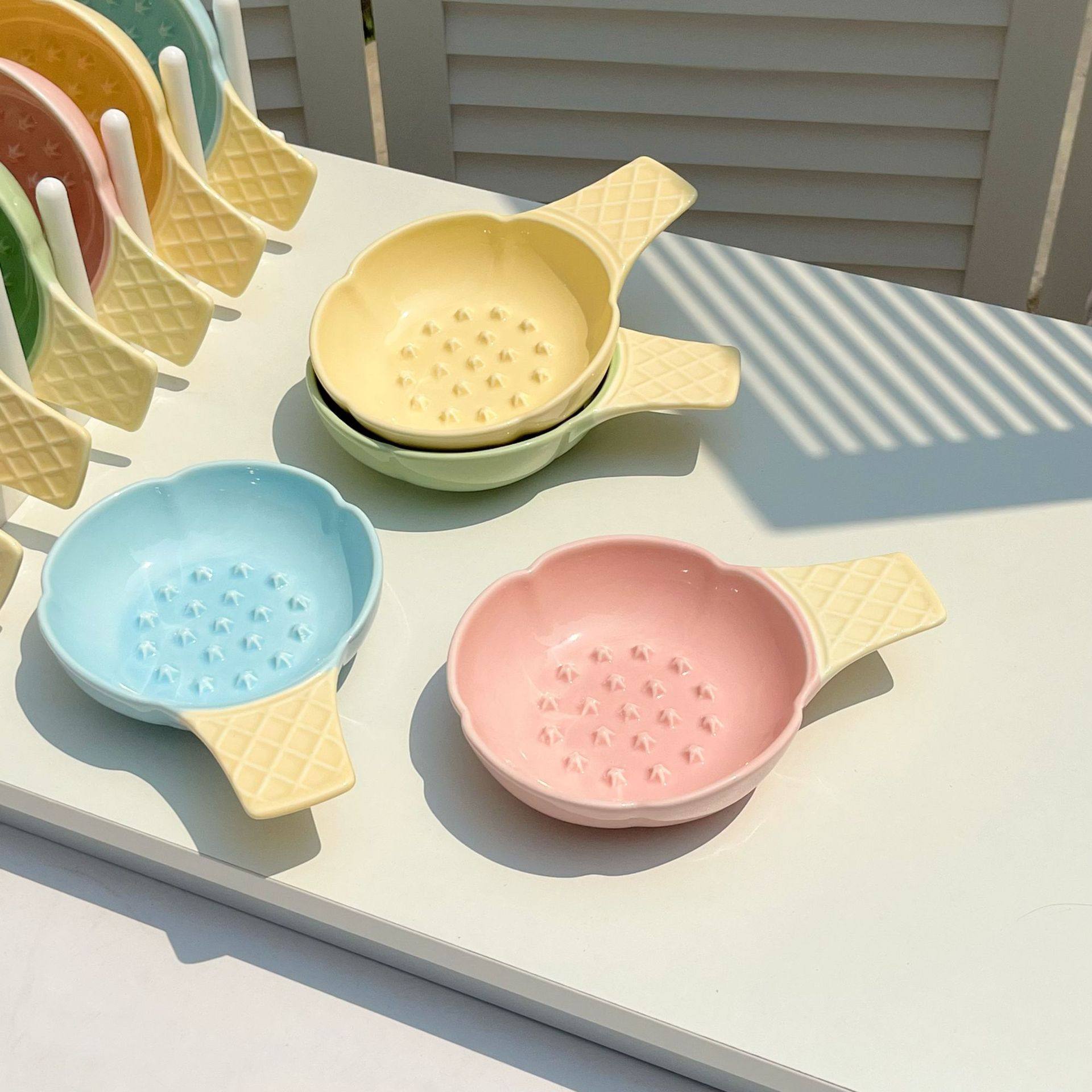 冰淇淋陶瓷慢食碗猫碗护颈不易打翻可爱狗狗防噎碗宠物碗猫粮慢食,淘宝优惠券,粉丝福利购,淘宝优惠卷