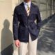 2024 new autumn and winter British suit collar high set hunting jacket men's retro fashion casual hunting coat men