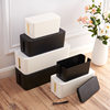 Household plug board mobile phone charger storage organizing box factory office anti-leakage organizing wire box bamboo cover