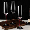 European Red Rod Champagne Glass Household High-End Creative Crystal Glass Red Wine Glass Goblet Pair of Sparkling Wine Glasses