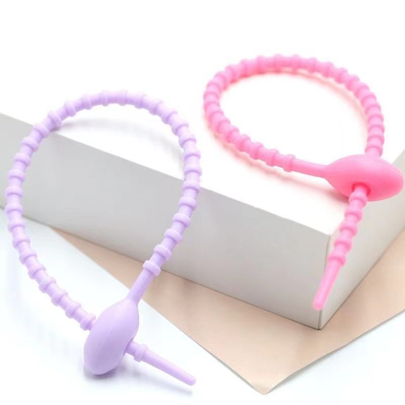 Colorful Silicone Tie, Tadpole Tie, DIY Keychain Jewelry, Bag, Blind Box Pendant, Data Bundle Lanyard