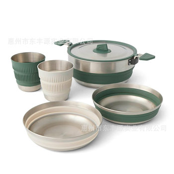 304 Stainless Steel Silicone Foldableing Bowl Outdoor Camping Style Bowl Camping Style Plate Sea to Summit Silicone Bowl Food Grade