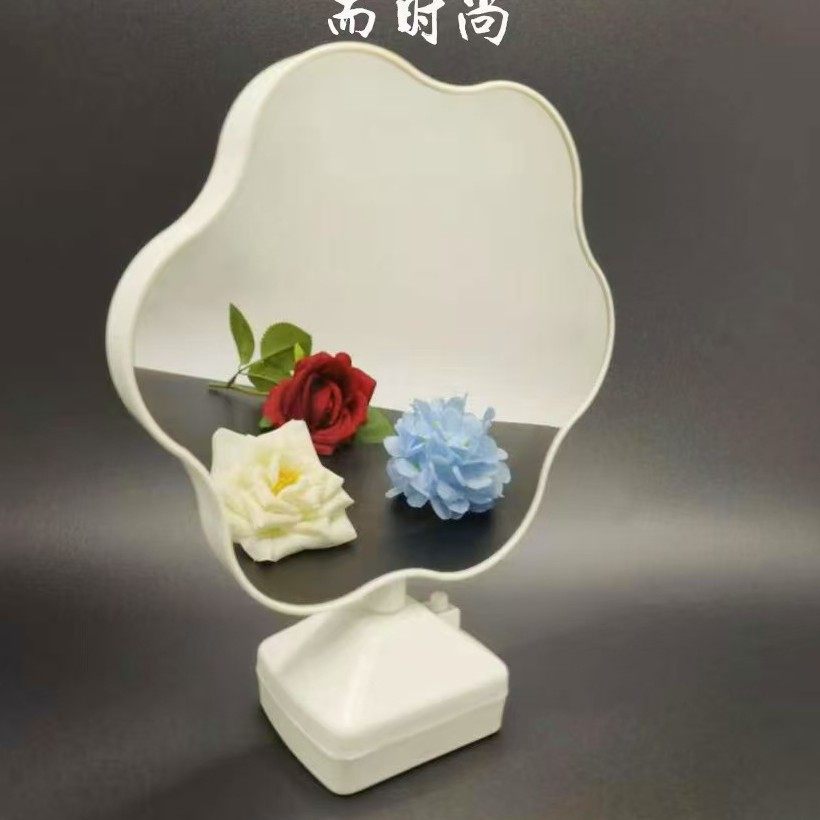 Round LED light photo frame magic mirror table night light ins creative versatile gift manufacturers straight hair new ornaments