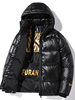 A generation of white duck down black gold down jacket winter fat plus fertilizer to increase high velvet heat storage fashion warm coat