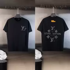 Cross-Border Luxury Brand Top-Quality Trendy L Brand Short-Sleeve New Letter Logo Round Neck Versatile Loose-Fit Unisex T-Shirt