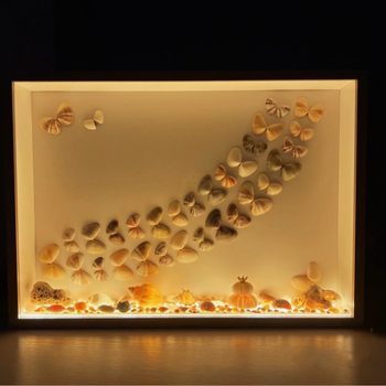 Wooden Hollow Stereo Picture Frame DIY Handmade Shell Blind Box Bubble Mart Dried Flower Large Size Hand-Made Display Frame