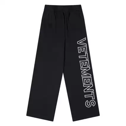 25Fw Cross-Border Foreign Trade Vtm Icon American Style Trendy Brand Embroidered Printed Letter Logo Loose Long Pants Casual Pants for Men