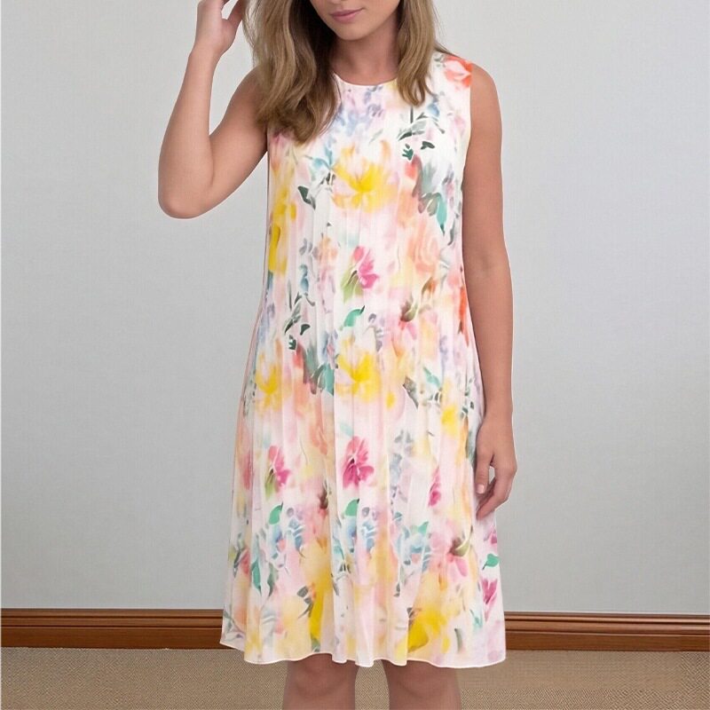 Summer Womens Dress Casual Loose Fit French Floral Print Perfect for Everyday Wear Wholesale Available
