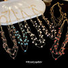 Advanced sense multi-layer color zircon necklace Europe and the United States new luxury clavicle chain niche fashion summer jewelry