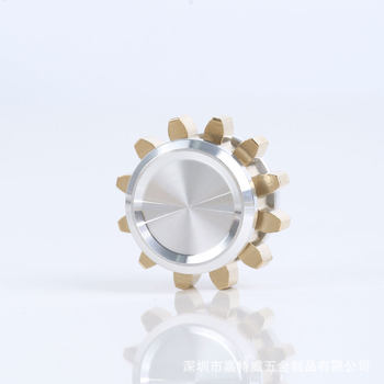 Fingertip gyro mini one tooth gyro brass gear creative decompression toy hand spinner in stock wholesale