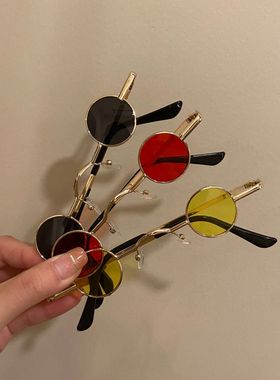 圆形小眼镜搞笑男女墨镜