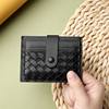 Cross-Border Card Holder for Women, Compact Document Holder, Stylish Card Holder for Men, Anti-Magnetic Driver's License Card Holder, Exquisite Coin Purse, Woven Design