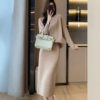 2025 Tweed Style Winter Bat Sleeve Pullover Knitwear Women's Knitwear Two-Piece Skirt Slim Slit over the Knee