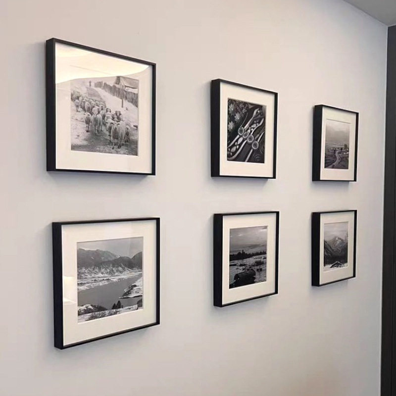 Aluminum alloy photo frame thickened acid-free cardboard photo frame exhibition-level picture frame mounted photographic work display frame