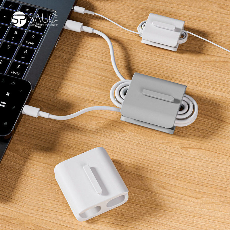 Simple Earphone Line Organizer Data Line Buckle Set Winding Storage Buckle Winder Solder Two Pack